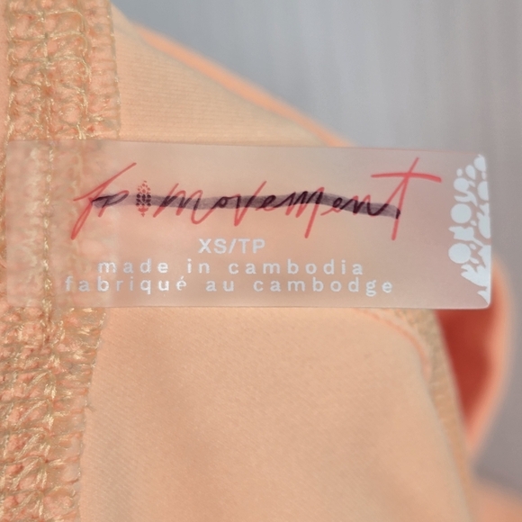 NWOT Free People Movement Never Better High Waist Leggings Bright Peach Size XS - Picture 8 of 13